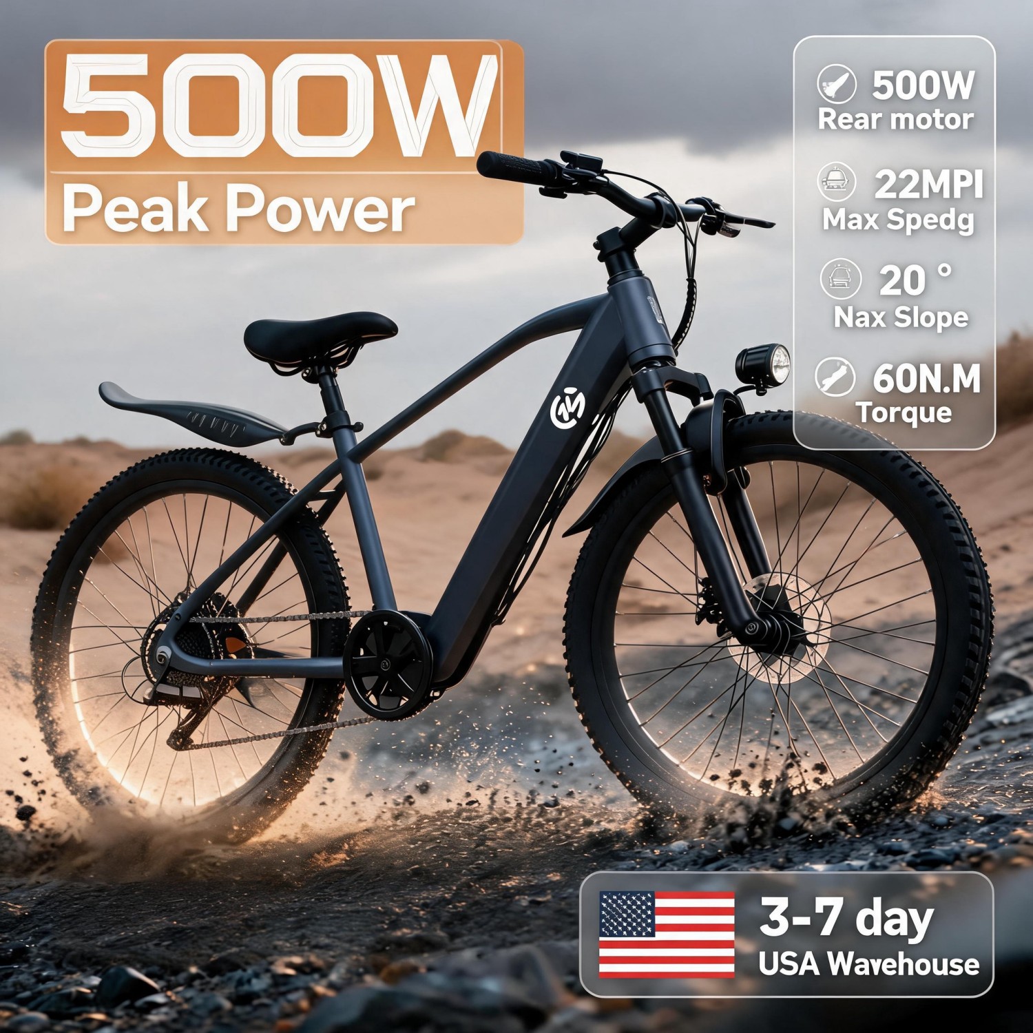 Commuting With Bike - ไซเบอร์มันเดย์ จักรยานไฟฟ้าออลเทอร์เรน จักรยานไฟฟ้าสำหรับการเดินทางแบบออฟโรดระดับแข่งขัน พร้อมระบบพลังงานที่ปรับแต่งโดยผู้เชี่ยวชาญด้านการปั่นจักรยานและระบบช่วยปั่น โครงสร้างระดับพรีเมียม มาพร้อมชุดเครื่องมือล็อคฟรี
