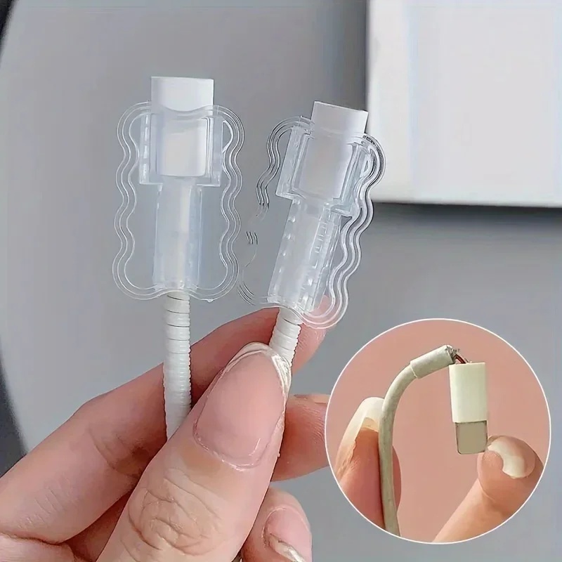 Cable Lock Flexible - ปลอกป้องกันสายเคเบิล, อุปกรณ์ป้องกันสายหัก, อุปกรณ์เสริมโทรศัพท์มือถือ, ระบบจัดการสายที่ยืดหยุ่นสำหรับโรงเรียนและบ้าน