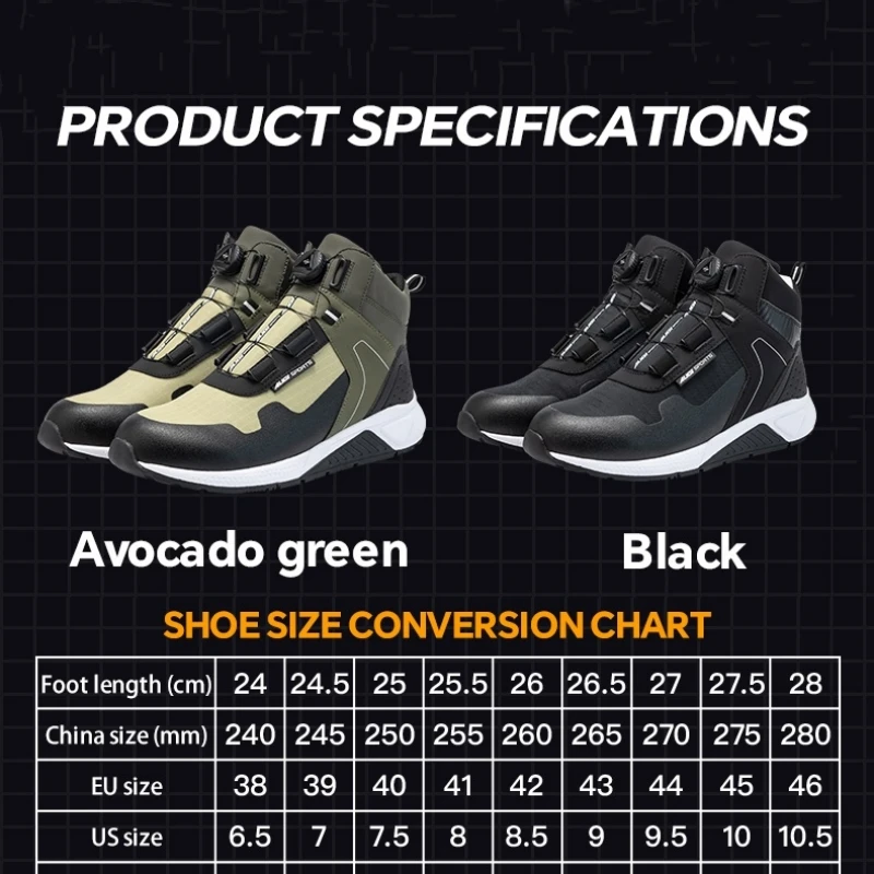 Cycling Commute Shoes - รองเท้าบูทขี่มอเตอร์ไซค์ AUGI สำหรับผู้ชาย สวมใส่สบาย กันลื่น ทนทาน