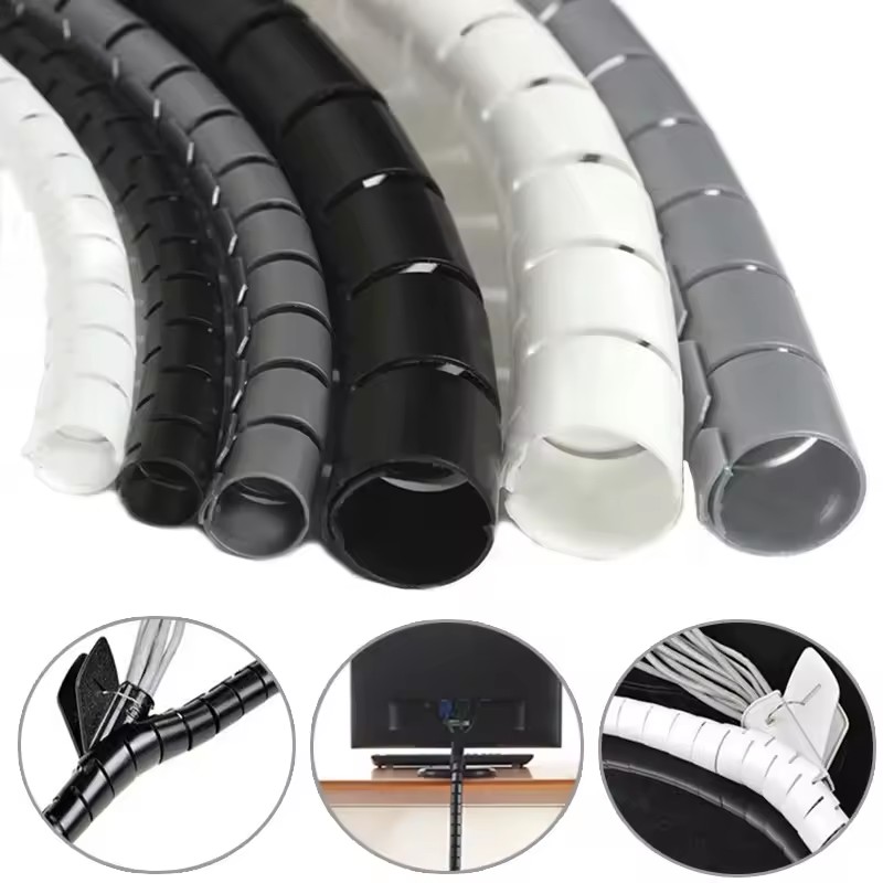 Cable Lock Flexible - ท่อเก็บสายไฟแบบยืดหยุ่น 2M/1M สำหรับจัดระเบียบสายไฟ ป้องกันสายคอมพิวเตอร์ ขนาด 16/10