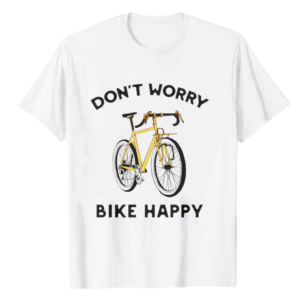 Cycling Commute Outfit - เสื้อยืดผ้าฝ้ายสำหรับปั่นจักรยานในเมือง ชุดลำลองสำหรับปั่นจักรยาน ลายตัวอักษร Retro Arch เสื้อยืดสำหรับปั่นจักรยาน