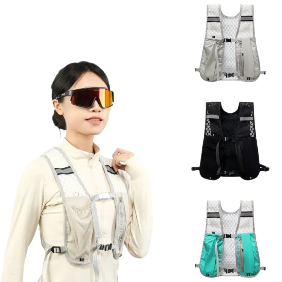 Reflective Vest Cycling - เสื้อกั๊กจักรยานวิ่งรุ่นใหม่ปี 2025 เสื้อกั๊กวิ่งน้ำหนักเบาแบบสะท้อนแสงพร้อมช่องใส่ขวดน้ำและช่องเก็บโทรศัพท์