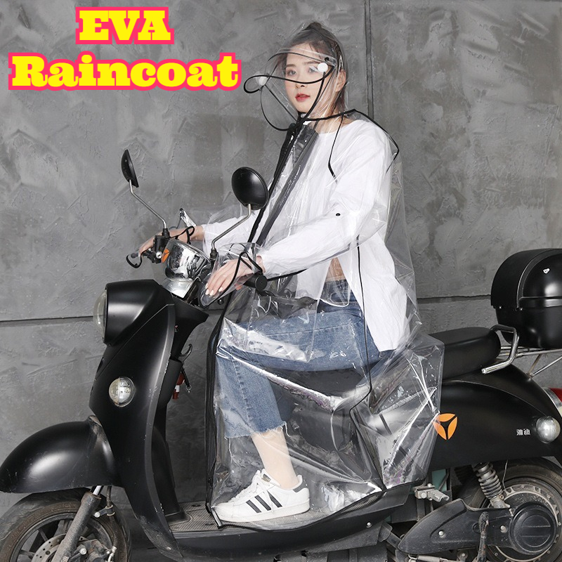 เสื้อกันฝน EVA แบบใส มีฮู้ด สำ - Cycling Commute In Rain บทวิจารณ์และราคา