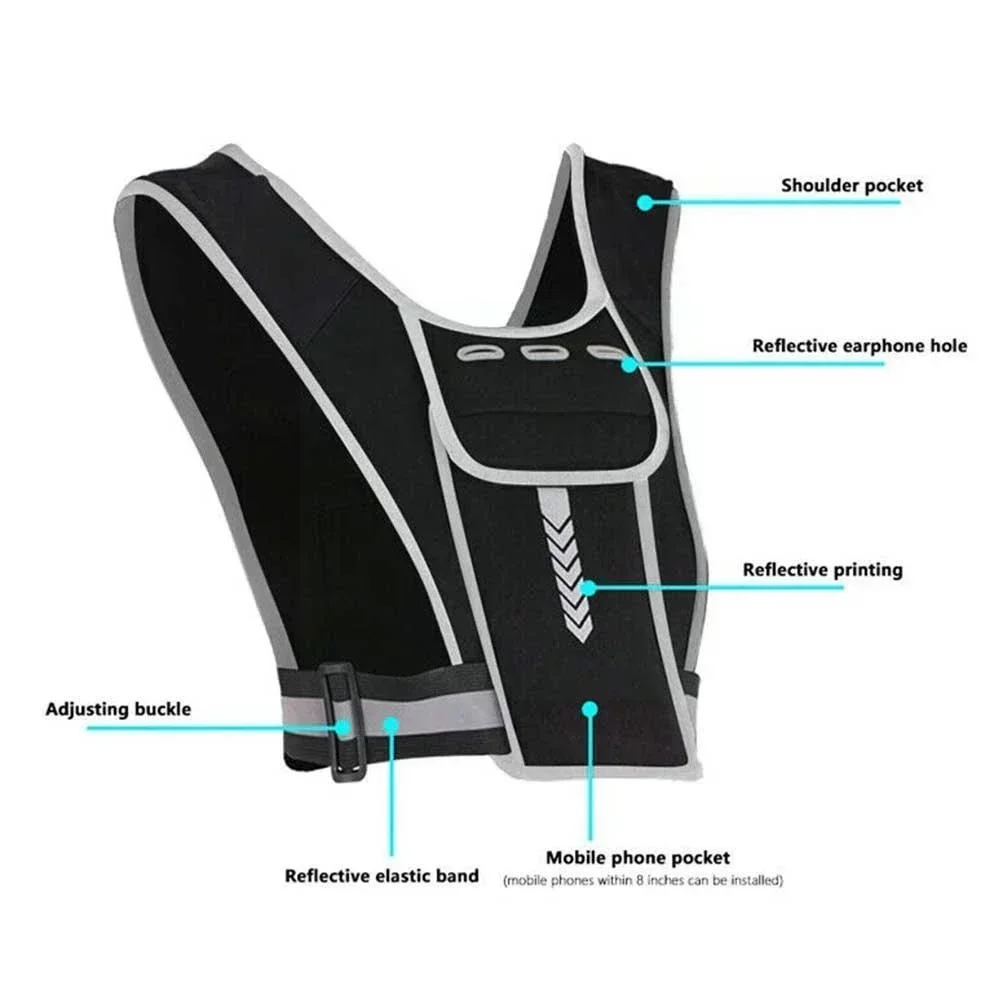 เสื้อกั๊กวิ่งสะท้อนแสง 1 ชิ้น, - Reflective Vest Cycling บทวิจารณ์และราคา