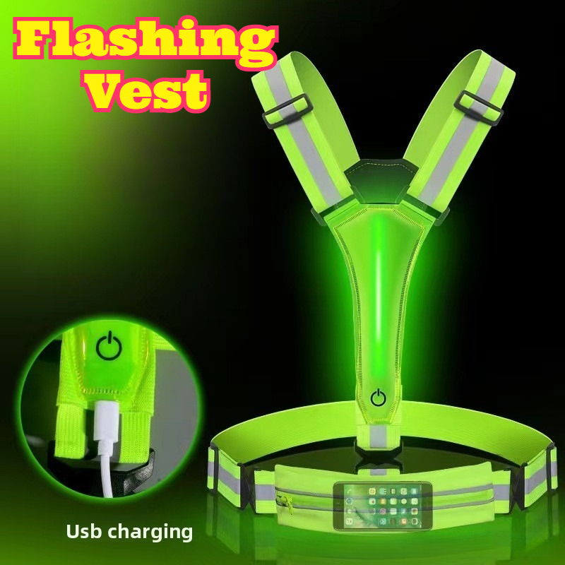 เสื้อกั๊กสะท้อนแสง LED เรืองแส - Reflective Vest Cycling บทวิจารณ์และราคา
