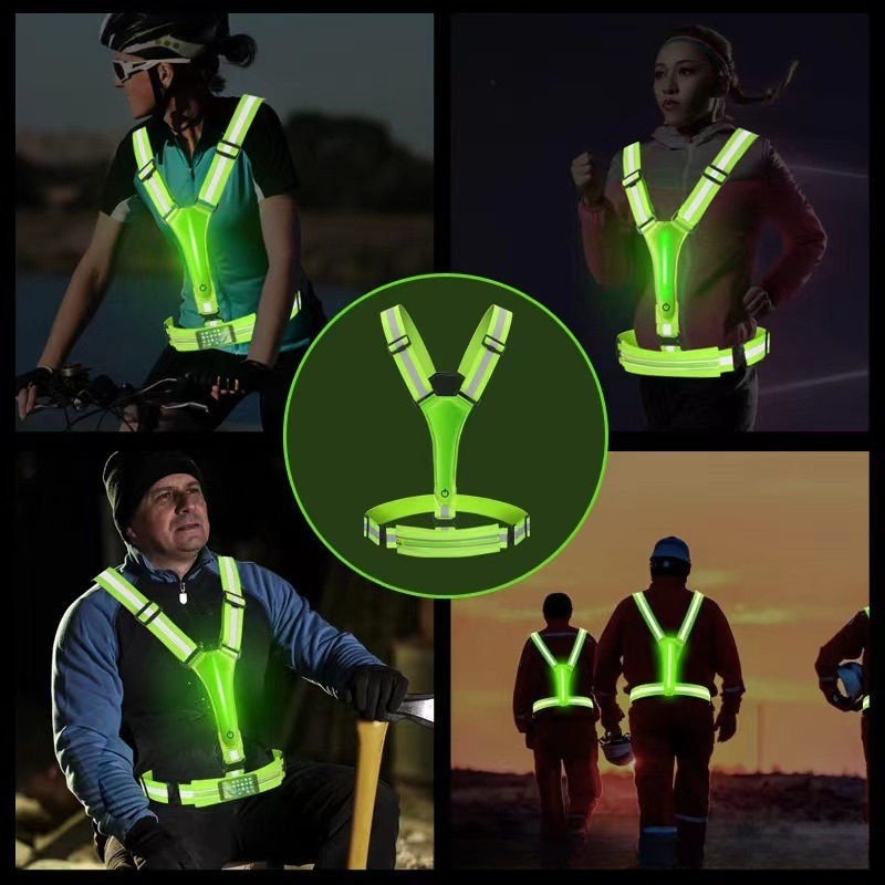 เสื้อกั๊กสะท้อนแสง LED เรืองแส - Reflective Vest Cycling บทวิจารณ์และราคา