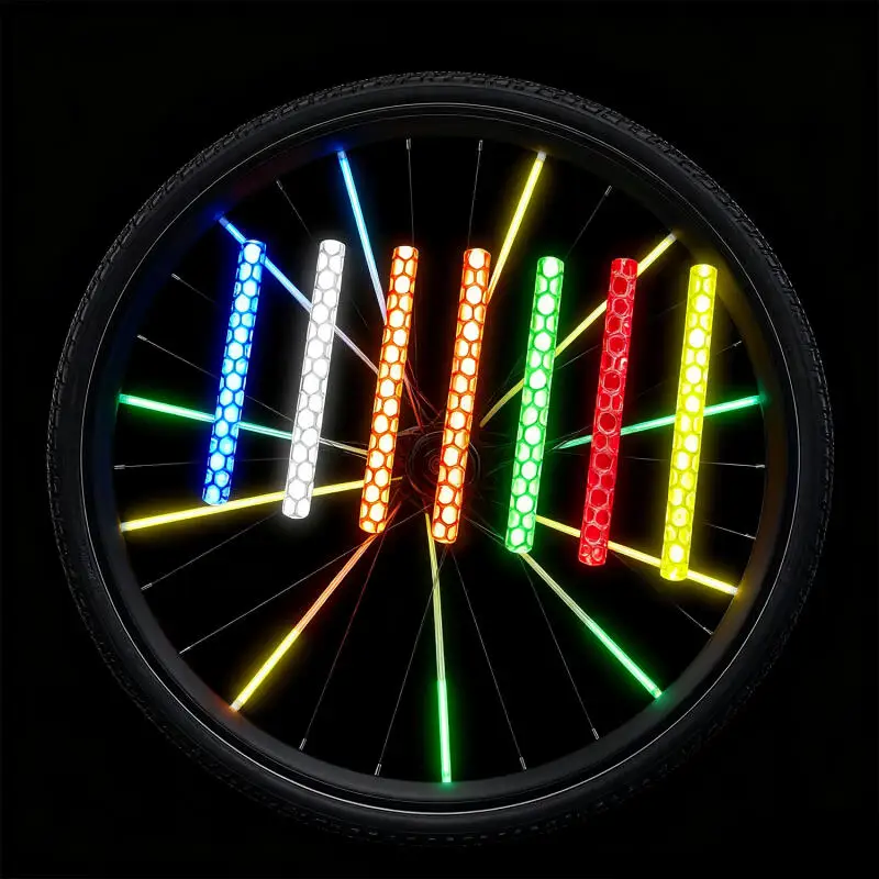 สติกเกอร์สะท้อนแสงติดล้อจักรยา - Spoke Reflector Set บทวิจารณ์และราคา