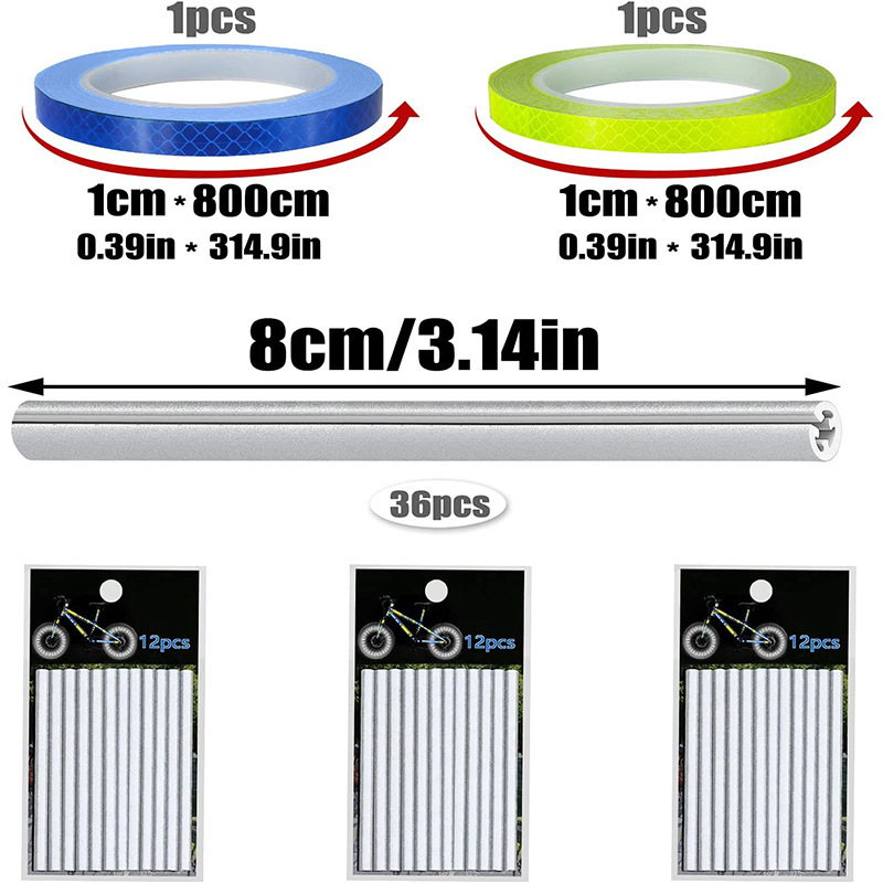 ชุดสะท้อนแสงล้อจักรยานสีเขียว  - Spoke Reflector Set บทวิจารณ์และราคา
