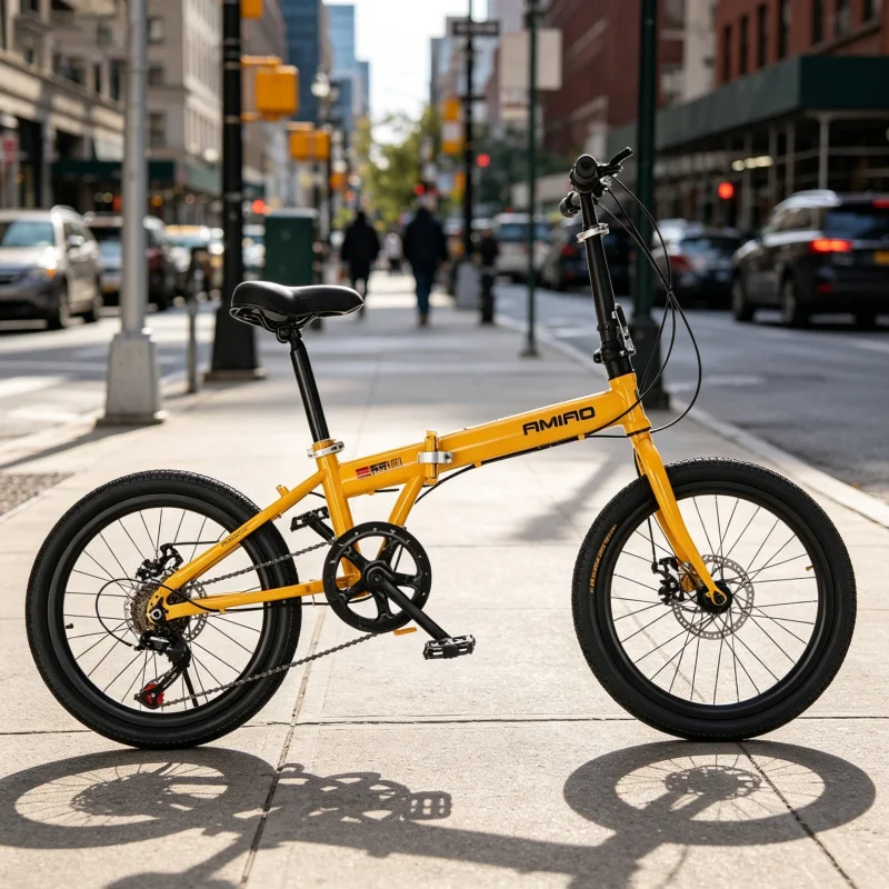 จักรยานพับได้ล้อซี่ลวดสีเหลือง - Commuting With Bike บทวิจารณ์และราคา