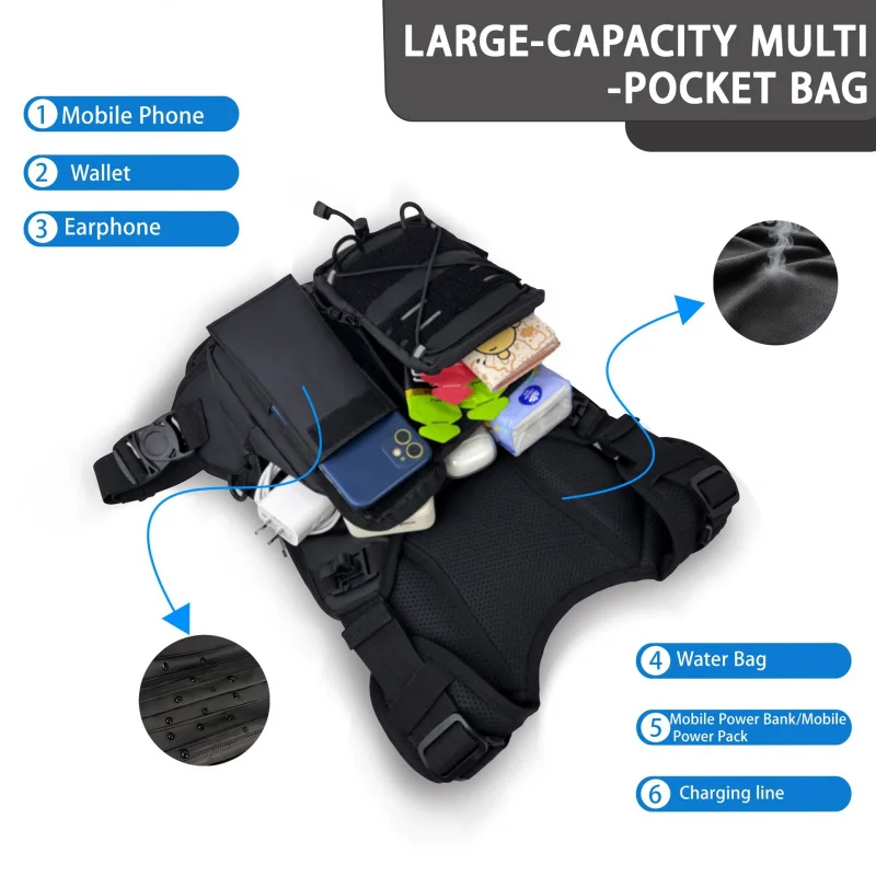 ​ กระเป๋าคาดอกแบบยุทธวิธีคุณภา - Reflective Vest Cycling บทวิจารณ์และราคา