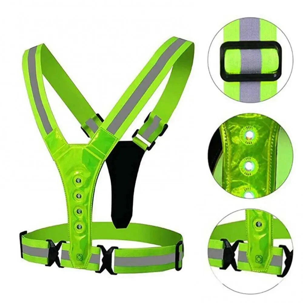 เสื้อกั๊กวิ่ง LED สะท้อนแสง สา - Reflective Vest Cycling บทวิจารณ์และราคา