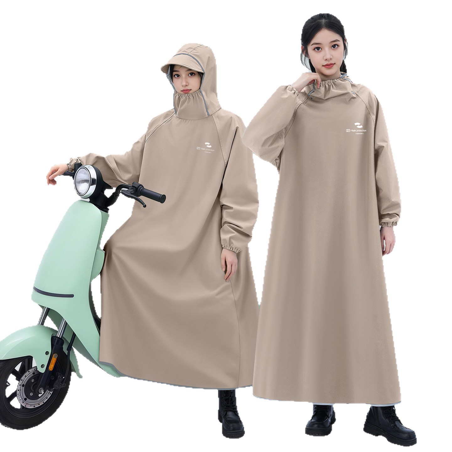 เสื้อกันฝนแบบเต็มตัวแขนยาวกันน - Cycling Commute In Rain บทวิจารณ์และราคา